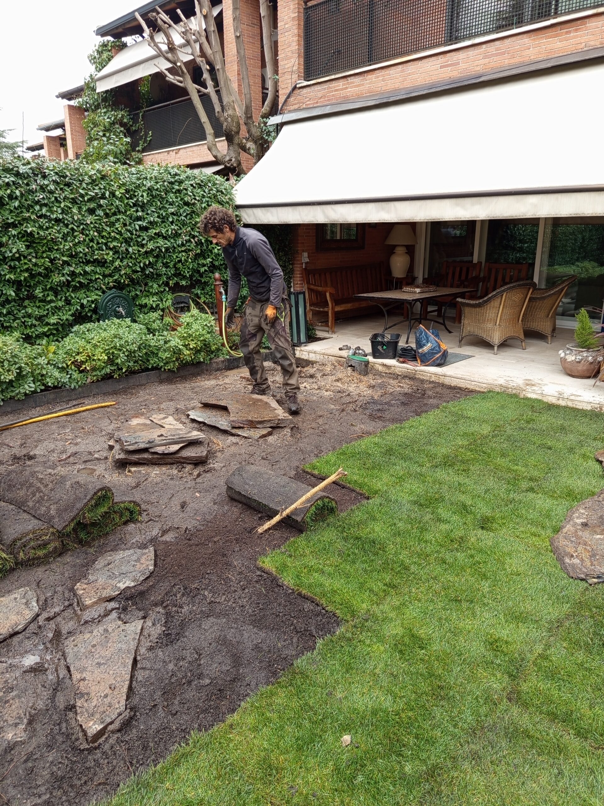 Construcción de jardín Guadalíx 2009