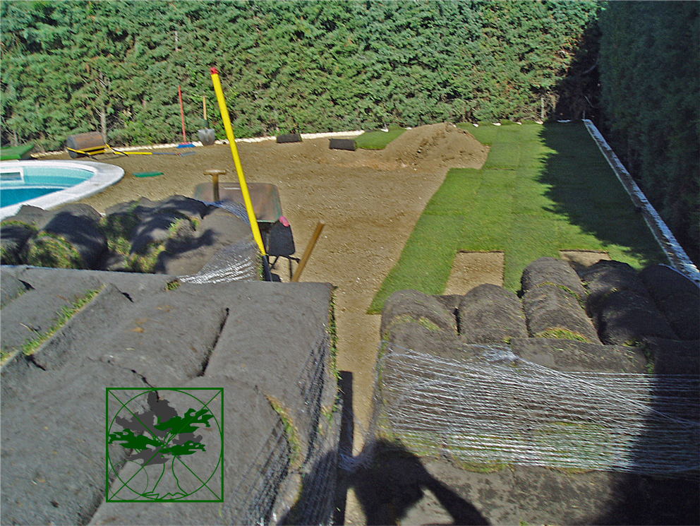 Jardín con madera tratada 2007